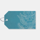 Étiquettes-cadeau Photo du Mariage turquoise Florida (Dos (Horizontal))