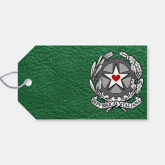 Étiquettes Cadeau photo Mariage en Italie verte (Dos (Horizontal))
