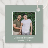 Étiquettes Cadeau Photo Mariage LGBTQ (Dos)