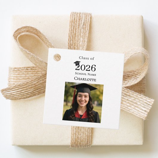 Étiquettes Cadeau Photo modern Graduation Party DIY