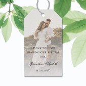 Étiquettes-cadeau Photo moderne avec Mariage superposé