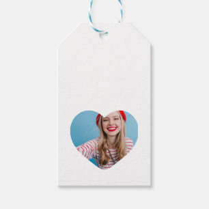 Étiquettes-cadeau Photo personnalisée Cute Noël de coeur