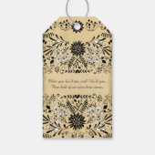 Étiquettes-cadeau Photo Rustic Floral Mariage Merci (Dos)