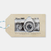 Étiquettes-cadeau Photographe professionnel Caméra Merci (Dos Horizontal)