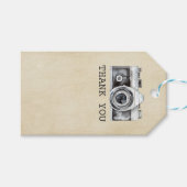 Étiquettes-cadeau Photographe professionnel Caméra Merci (Devant (Horizontal))