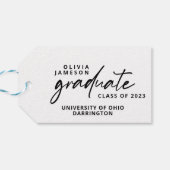 Étiquettes-cadeau Photographie manuscrite de script d'un diplômé mod (Dos Horizontal)