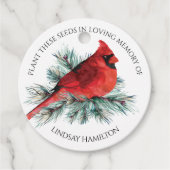 Étiquettes Cadeau Photos du Cardinal Pine des Graines de Fleurs (Devant)