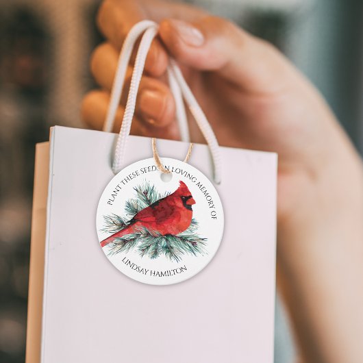Étiquettes Cadeau Photos du Cardinal Pine des Graines de Fleurs