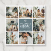 Étiquettes Cadeau Photos Multi Holiday | Merry Christmas | (Devant)
