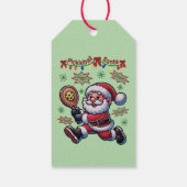 Étiquettes-cadeau Pickleball Noël du Père Noël (Dos)
