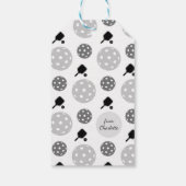 Étiquettes-cadeau Pickleball Paddle Racket Ball Monogramme Enfants N (Dos)