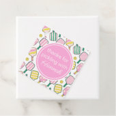 Étiquettes Cadeau Pickleball rose et jaune (En situation)