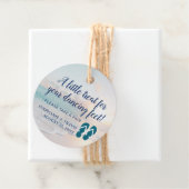 Étiquettes Cadeau Pieds dansants Flip Flops Plage Mariage (En situation)