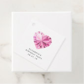 Étiquettes Cadeau Pierre rose Diamant avec Cuir Faux de luxe (En situation)