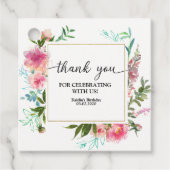 Étiquettes Cadeau Pies roses Anniversaire (Devant)