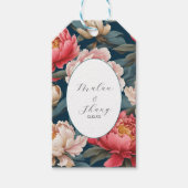 Étiquettes-cadeau Pies roses et blanches Mariage oriental (Devant)