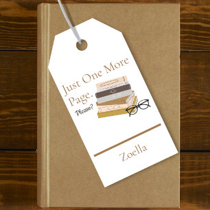 Étiquettes-cadeau Pile de livres Livre de lecture personnalisée