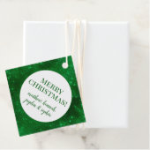 Étiquettes Cadeau Pile vert étincelant Personnalisé (En situation)