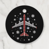 Étiquettes Cadeau Pilote de Noël avion (Devant)
