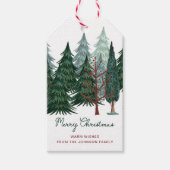 Étiquettes-cadeau Pin de Noël rustique (Devant)