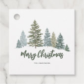 Étiquettes Cadeau Pin Rustique Noël personnalisé (Devant)