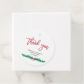 Étiquettes Cadeau Pine Branch Christmas Baby Shower  (En situation)