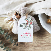 Étiquettes-cadeau Pine Branch et Berry Fêtes Personnalisées