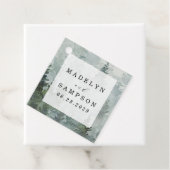 Étiquettes Cadeau Pine Tree Forest Russe Aquarelle Mariage à thème (En situation)