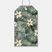 Étiquettes-cadeau Pine Tree Green Plaid Christmas Angel (Dos)