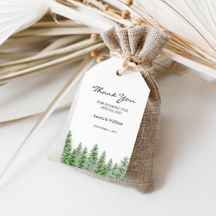 Étiquettes-cadeau Pine Tree Woodland Mariage Favoriser Merci