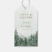 Étiquettes-cadeau Pine Trees Forest Woodland Wedding (Devant)