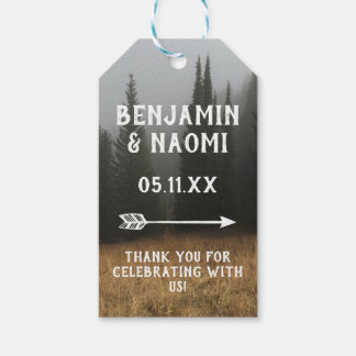 Étiquettes-cadeau Pine Trees Mariage Merci Tags cadeaux