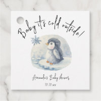 Pingouin arctique mignon - bébé il fait froid deho