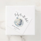 Étiquettes Cadeau Pingouin arctique mignon - bébé il fait froid deho (En situation)