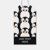 Étiquettes-cadeau Pingouin gras mignon sur tout le Motif d'impressio (Devant)