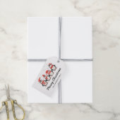 Étiquettes-cadeau Pingouin Joyeux Noël Script Nom de famille (Avec de la ficelle)