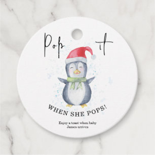 Étiquettes Cadeau Pingouin - Pop it When elle pop