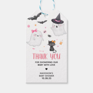 Étiquettes-cadeau Pink A Little Boo Baby shower Favoriser Tags
