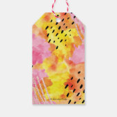 Étiquettes-cadeau Pink Abstrait merci pour les balises (Dos)