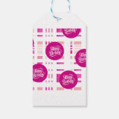 Étiquettes-cadeau Pink Birthday Party (Dos)