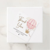 Étiquettes Cadeau Pink Boho Bear Baby Shower  (En situation)