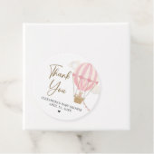 Étiquettes Cadeau Pink Boho Bear Baby Shower  (En situation)