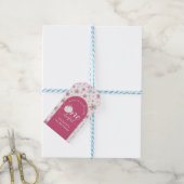ÉTIQUETTES-CADEAU PINK BOW & ARCH FALL PUMPKIN FLOWERS BIRTHDAY (Avec de laficelle)