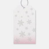 Étiquettes-cadeau Pink Bow Baby Its Cold Outside Baby Shower  (Dos)