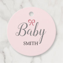 Pink Bow Baby Script Nom personnalisé