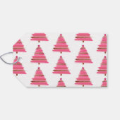 Étiquettes-cadeau Pink Christmas Folk Art twig Tree (Dos (Horizontal))