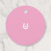 Étiquettes Cadeau Pink Disco Premier Rodéo Wild West Girl 1er annive (Dos)