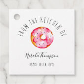 Étiquettes Cadeau Pink Donut From the Kitchen of Baking Homemade (Devant)