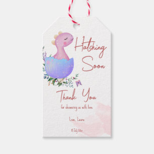 Étiquettes-cadeau Pink éclosion bientôt baby shower personnalisé
