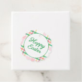Étiquettes Cadeau Pink et vert preppy Plaid Joyeux Pâques (En situation)